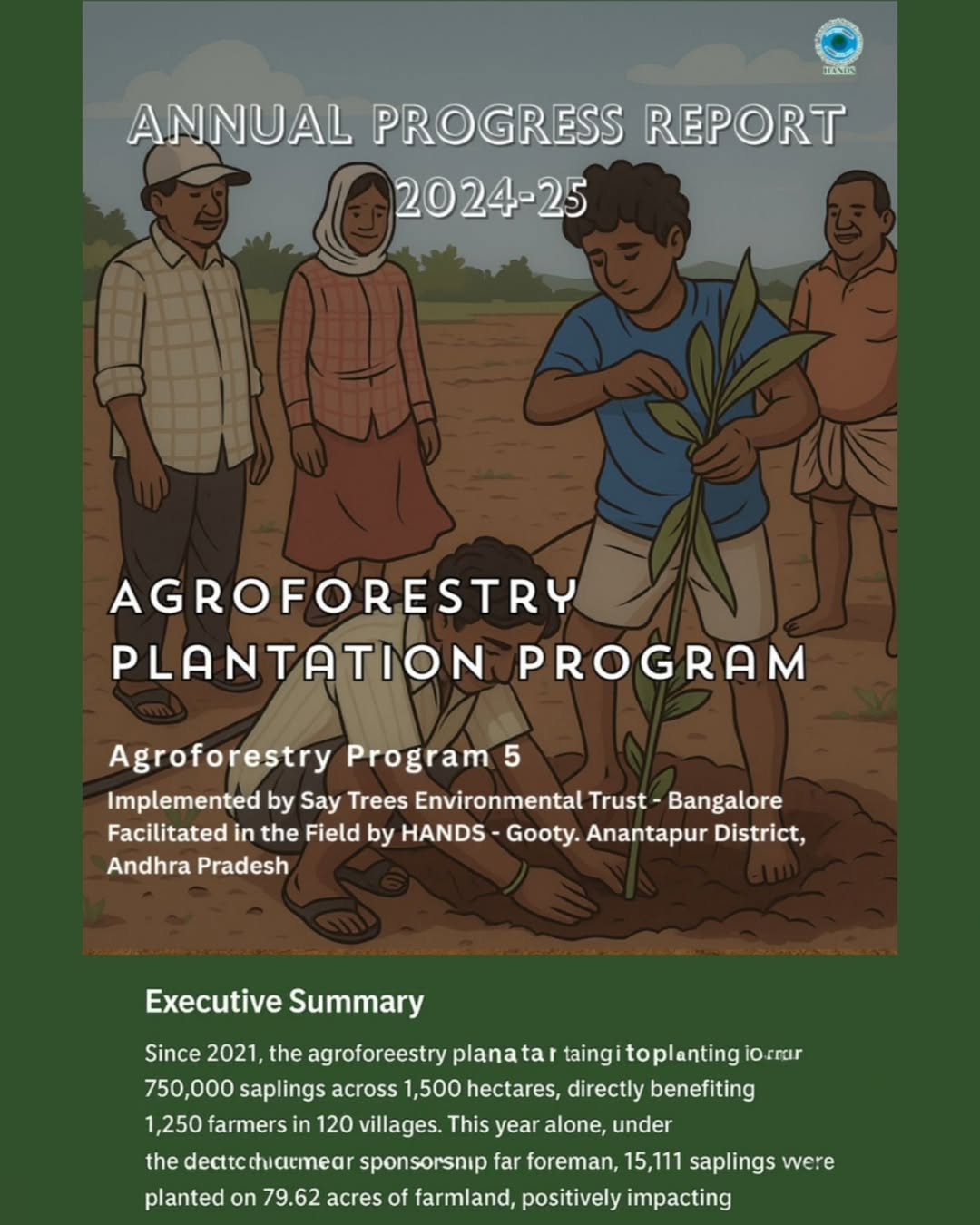 Agroforestry Plantation Program – Annual Impact Report (2024–25)  Impact-focused