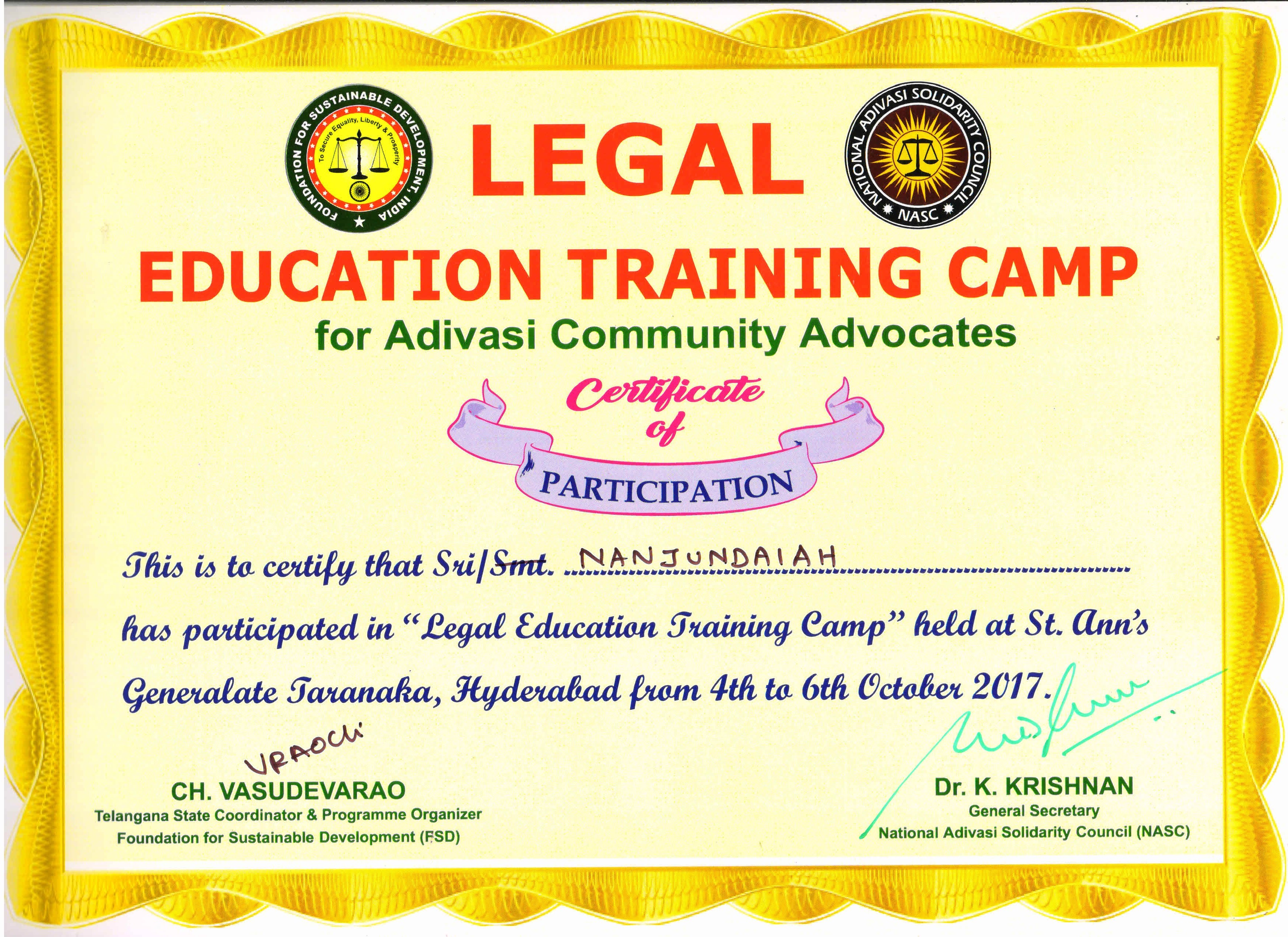 Certificates
