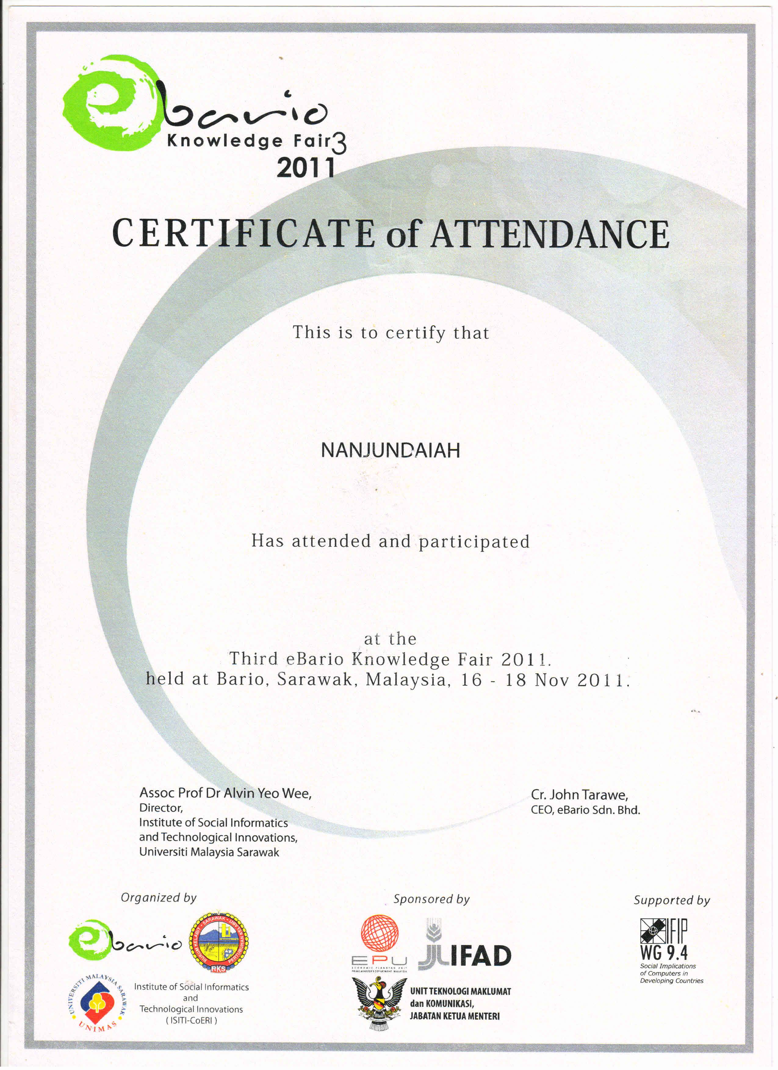 Certificates